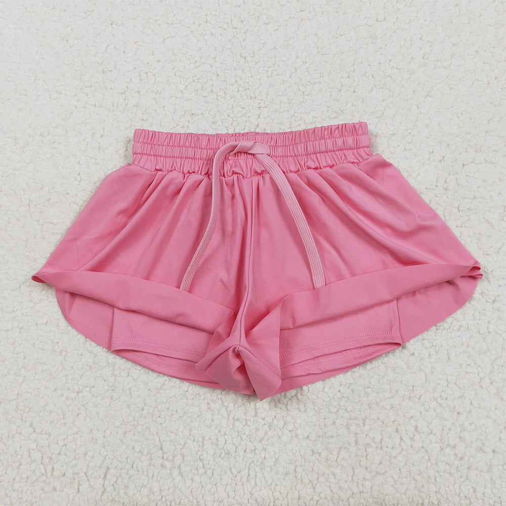 USA Shop (in stock) SS0546 Baby Girls Summer Yoga Shorts Baby Girls Pink Skort Shorts Bottoms