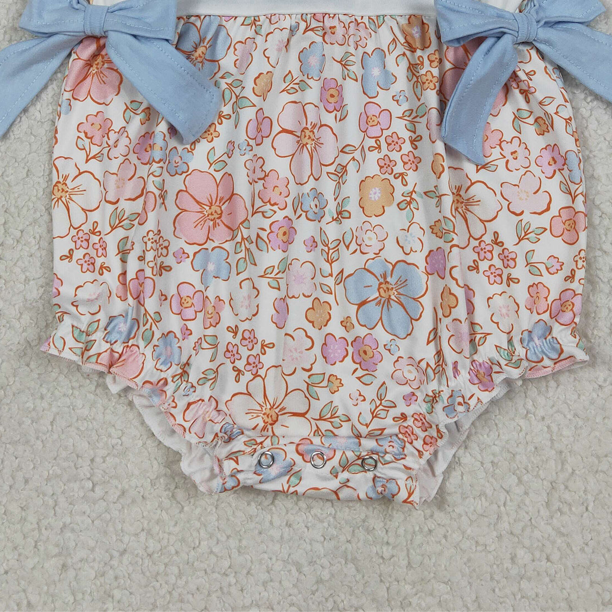 4.2 SR3973 RTS NO MOQ （In stock) Flutter sleeves mama's mini floral baby girls romper