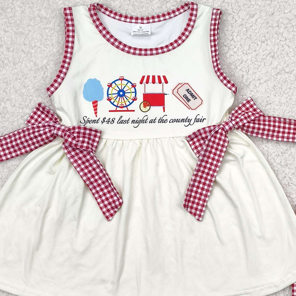7.19  GSSO2518RTS NO MOQ Baby Girls Summer Outfits baby girl clothes sleeveless shorts set