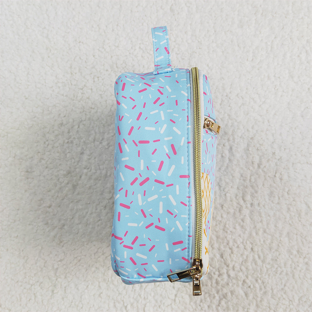 USA Shop (in stock)BA0296 RTS NO MOQ Baby Bags Light blue ice cream sprinkle kids lunch box