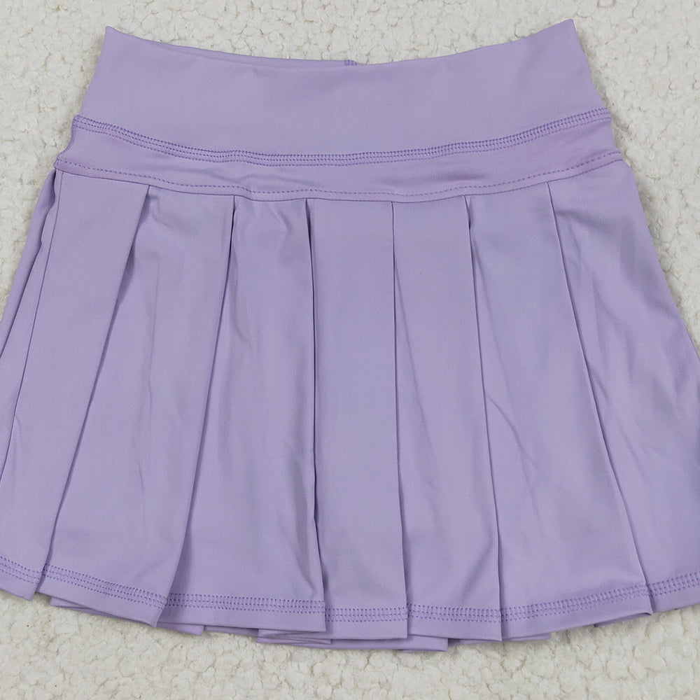 GLK0085 RTS NO MOQ Baby Girls Summer Yoga Skirt Baby Girls Lavender Yoga Active Wear Skirt