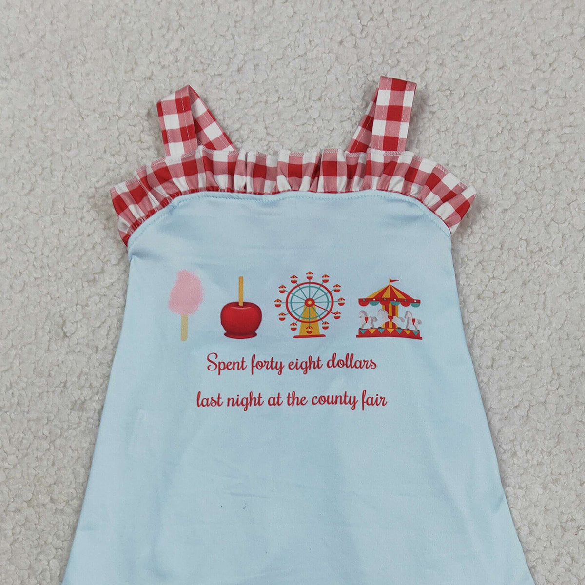 3.17 RTS NO MOQ （In stock）SR3055 Children's Fashion Romper Baby Girls Strap Colorful Park Back Bows Ruffle Rompers