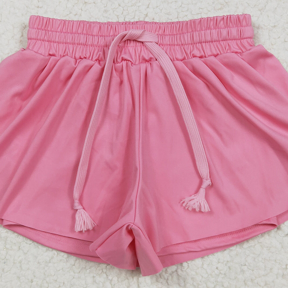 USA Shop (in stock) SS0546 Baby Girls Summer Yoga Shorts Baby Girls Pink Skort Shorts Bottoms
