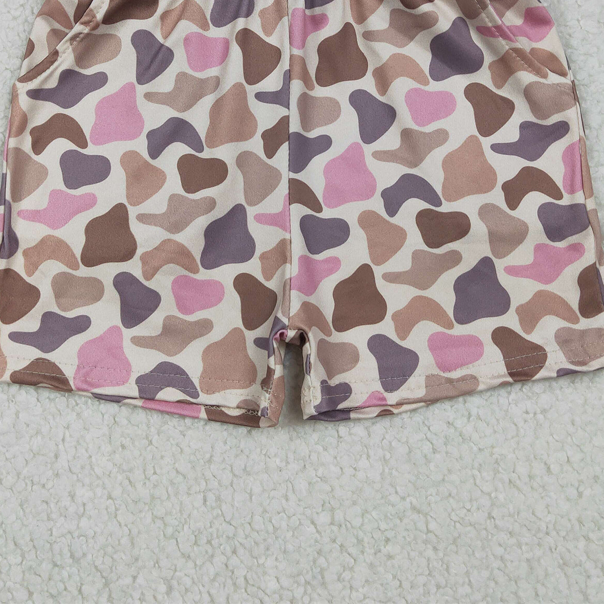 12.24 RTS NO MOQ （In stock）SS0757 Baby Girls Summer Shorts Baby Girls Southern Brown Pink Camo Pockets Shorts Bottom