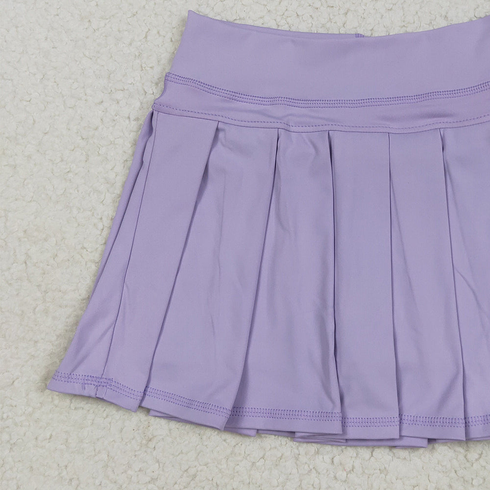 GLK0085 RTS NO MOQ Baby Girls Summer Yoga Skirt Baby Girls Lavender Yoga Active Wear Skirt