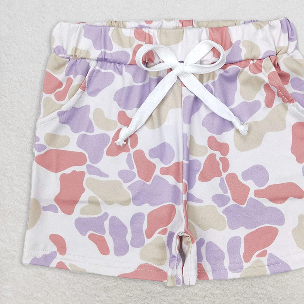SS0142 RTS NO MOQ Baby Boys Summer Shorts Light green, blue and brown camouflage shorts