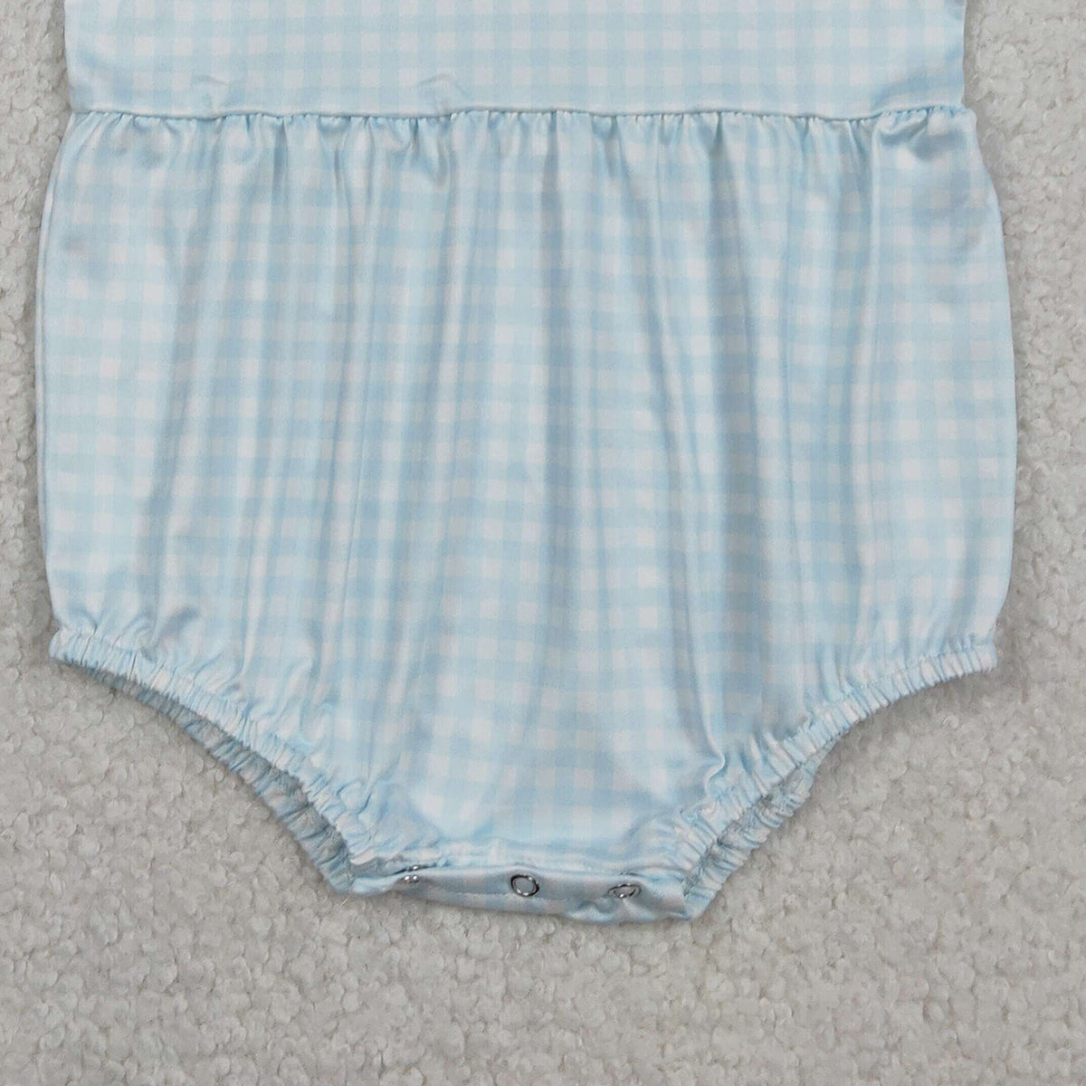 1.31 RTS NO MOQ （In stock）SR3554 Baby Boys Sleeveless Blue Checked Rompers