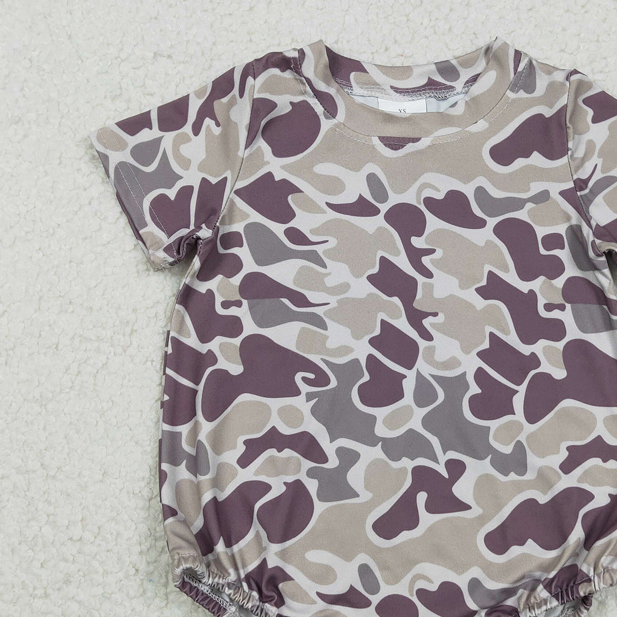 11.22 RTS NO MOQ （In stock）SR3448 Baby Boys Rompers Baby Boys Dark Grey Camo Short Sleeve Southern Rompers