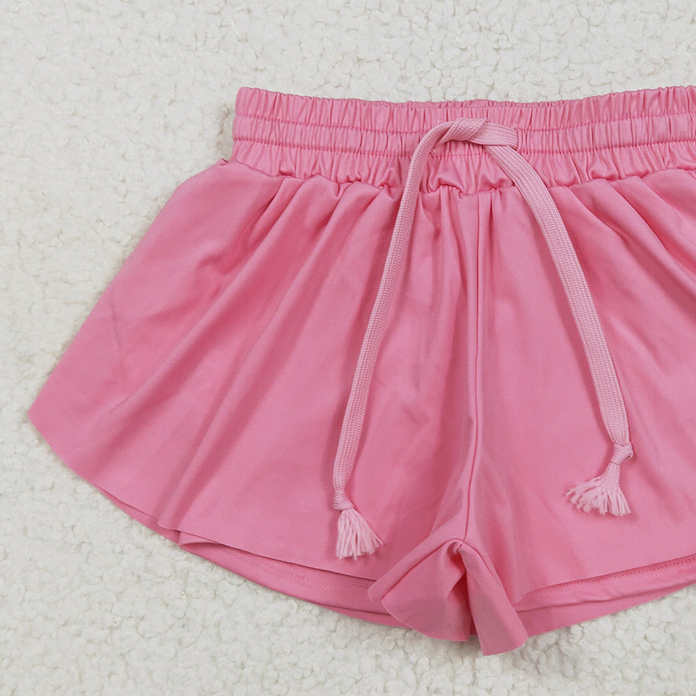 USA Shop (in stock) SS0546 Baby Girls Summer Yoga Shorts Baby Girls Pink Skort Shorts Bottoms