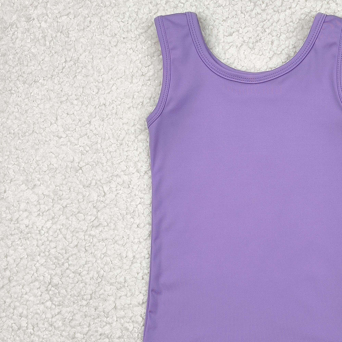 4.12 GT0990RTS NO MOQ Baby Girls Summer Yoga Tank Top Baby Girls violet Sleeveless Tank Active Top
