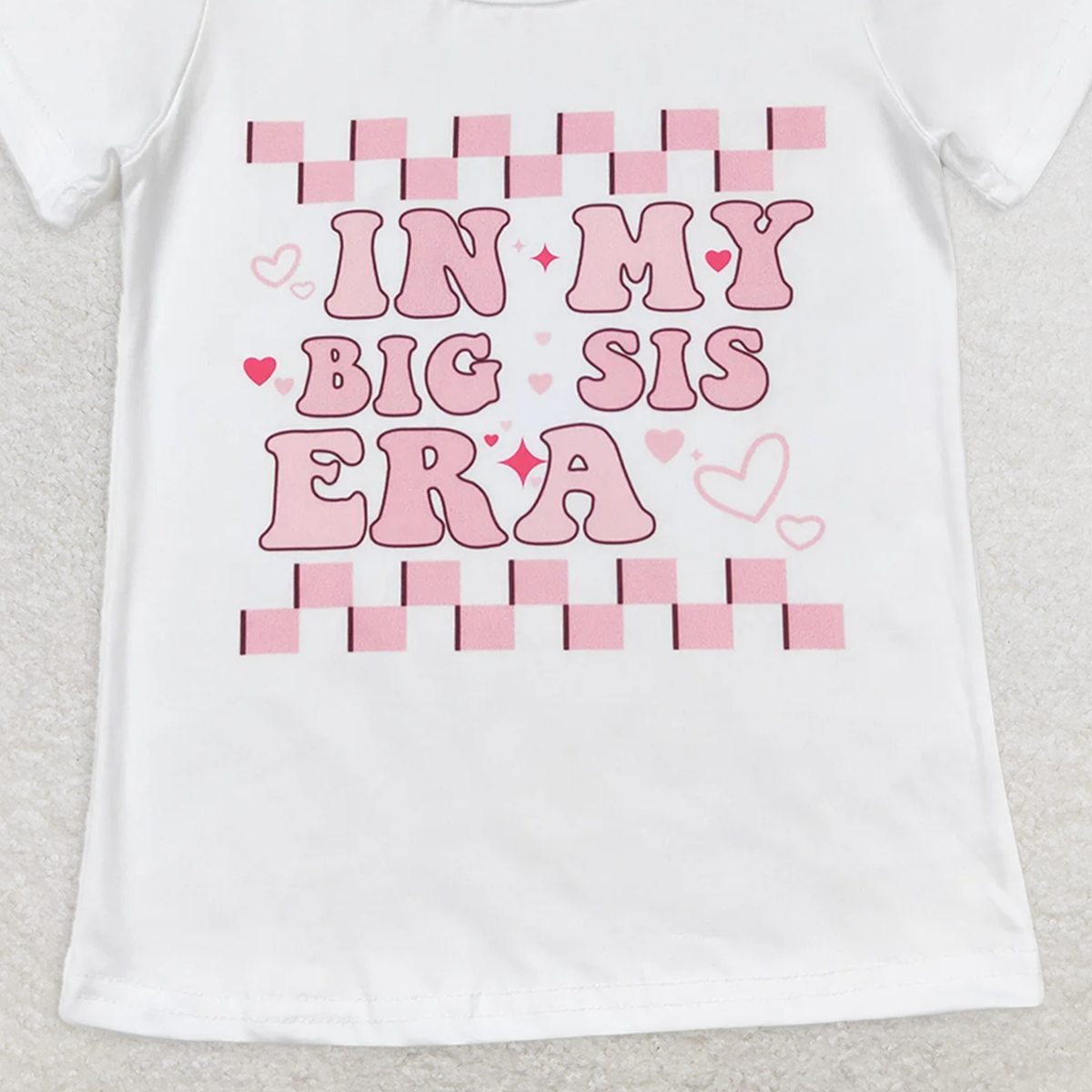 GT0556 RTS NO MOQ Baby Girls Summer Tops Baby Girls Summer Ser Im My Big Sis Era Short Sleeve T-shirt Top