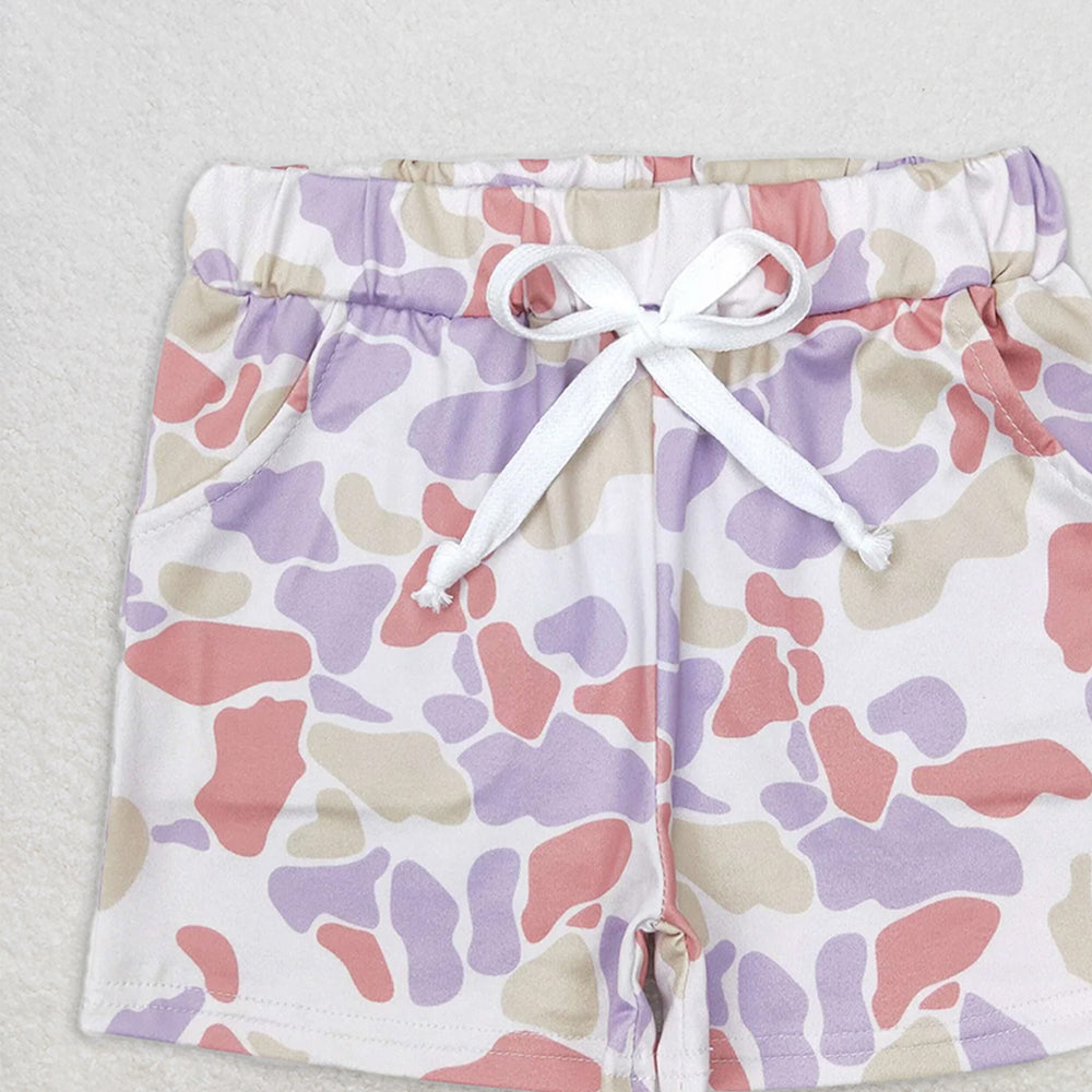 SS0142 RTS NO MOQ Baby Boys Summer Shorts Light green, blue and brown camouflage shorts