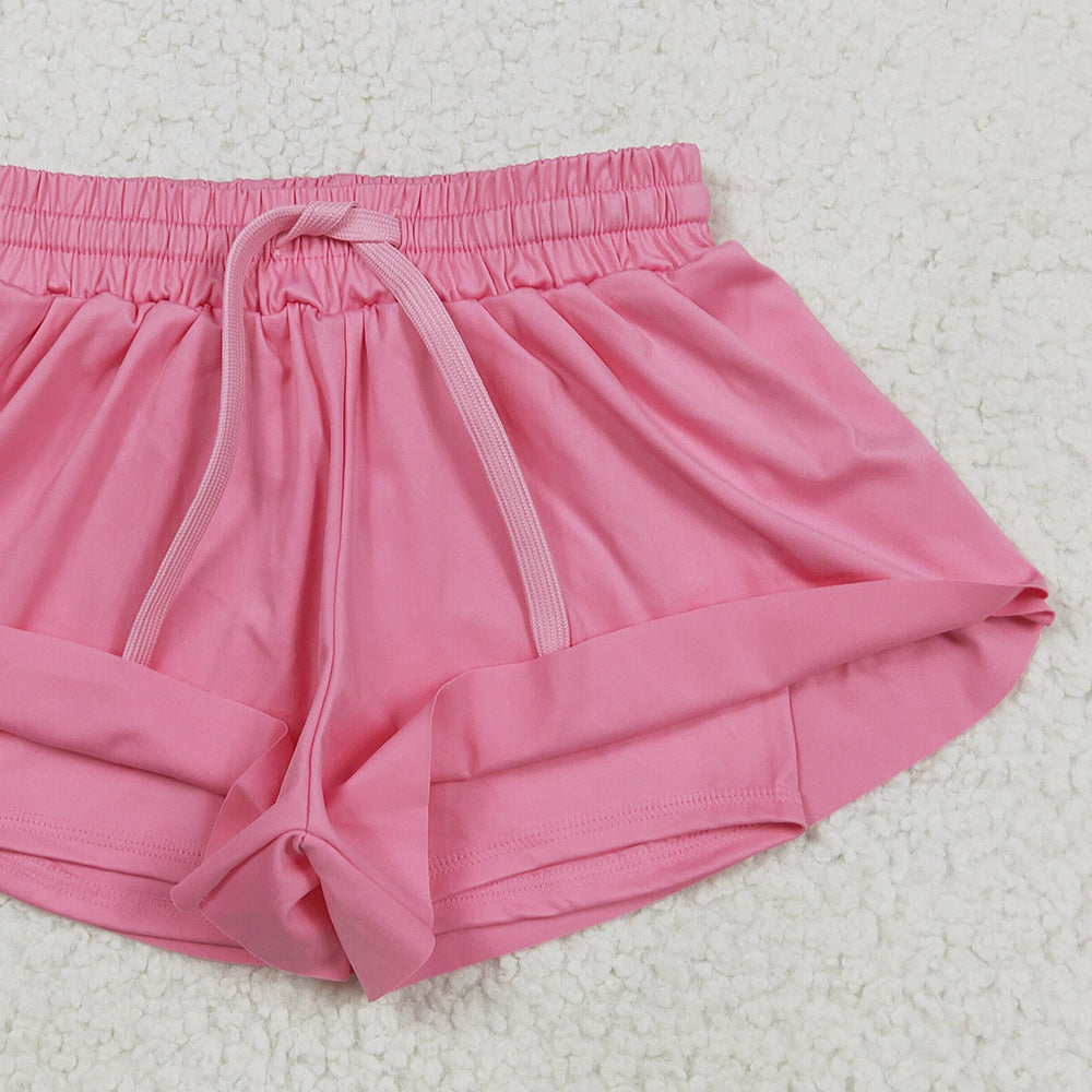 USA Shop (in stock) SS0546 Baby Girls Summer Yoga Shorts Baby Girls Pink Skort Shorts Bottoms