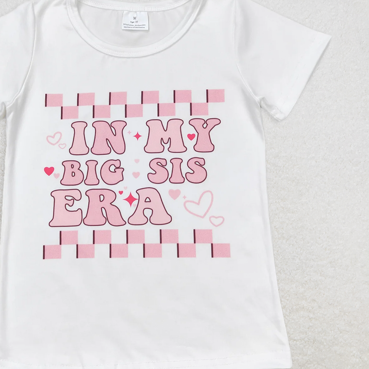 GT0556 RTS NO MOQ Baby Girls Summer Tops Baby Girls Summer Ser Im My Big Sis Era Short Sleeve T-shirt Top