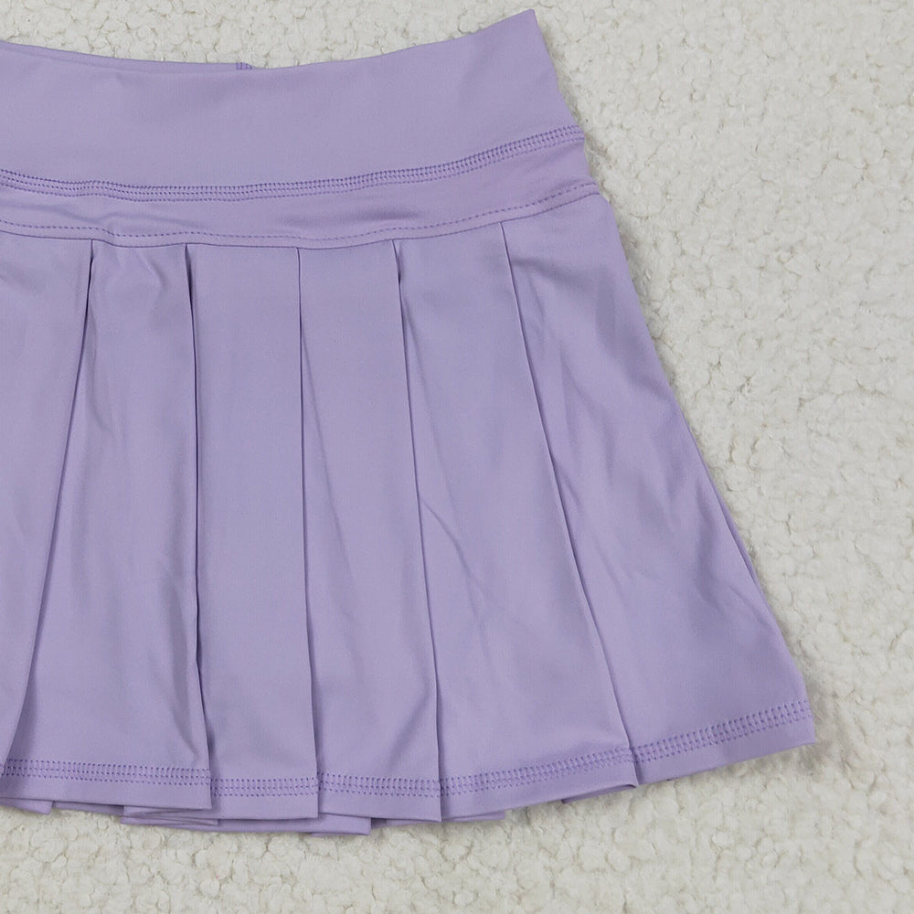 GLK0085 RTS NO MOQ Baby Girls Summer Yoga Skirt Baby Girls Lavender Yoga Active Wear Skirt
