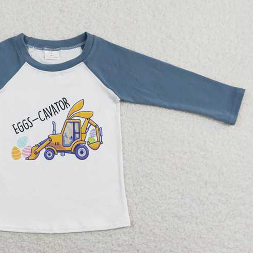 BT0499 New Rts No Moq 8-9 Days By Air Arrived it Eggs-cavator long sleeves baby kids easter raglan