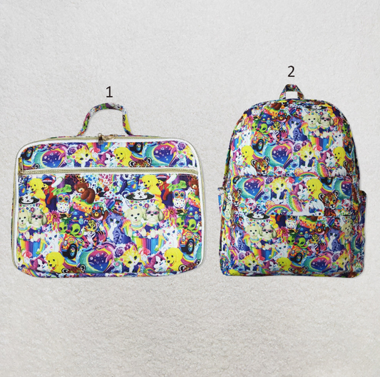 RTS NO MOQ Sibling Cute Clothes Baby Kids Print Backpacks And Lunch Boxes