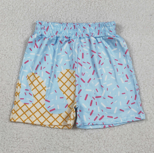 RTS Sibling milk silk Baby Boys Sprinkles Drip Team Print Elastic Waist Casual Shorts Bottom