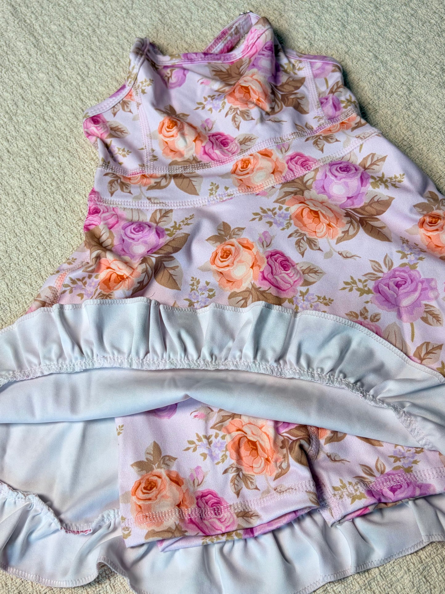 4.30 RST Sibling Straps pink floral ruffle kids girls athletic dresses