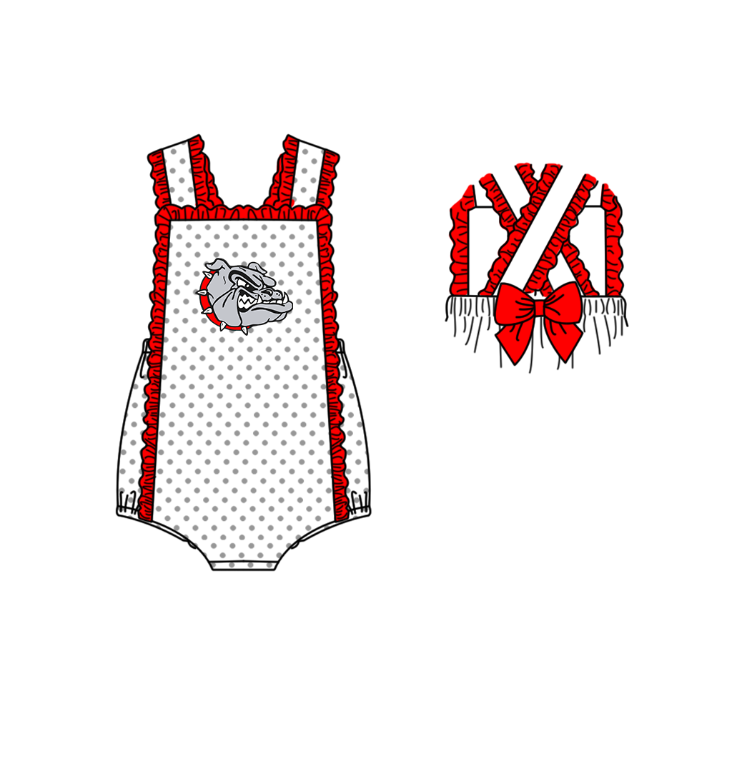 CUSTOM MOQ 5 Sibling Boys Baby Girls Bright Red Top Shorts Clothes Set Knee Length Dress Rompers