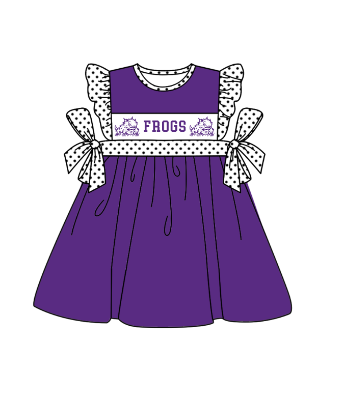 CUSTOM MOQ 5 Sibling Baby Kids Purple Top Shorts Clothes Set Knee Length Dress Rompers