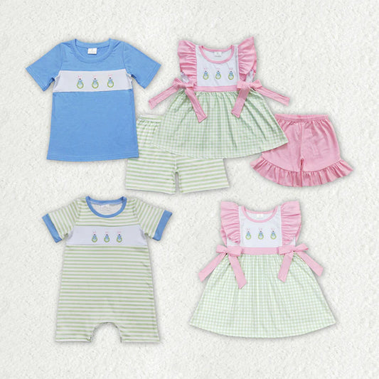 RTS Sibling Baby Boys Girls Easter Bunny Shirts Shorts Boutique Outfits Clothes Sets rompers dress Outfits