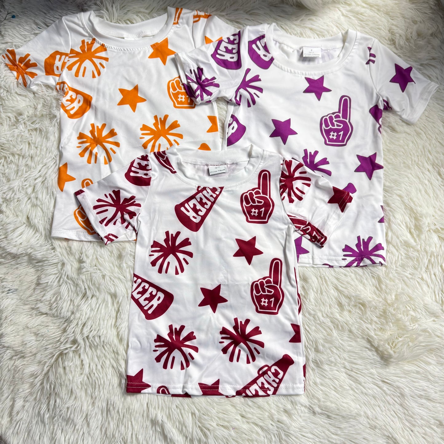 1.6 RST Sibling Baby Girls Cheer Team Tee Shirts Tops