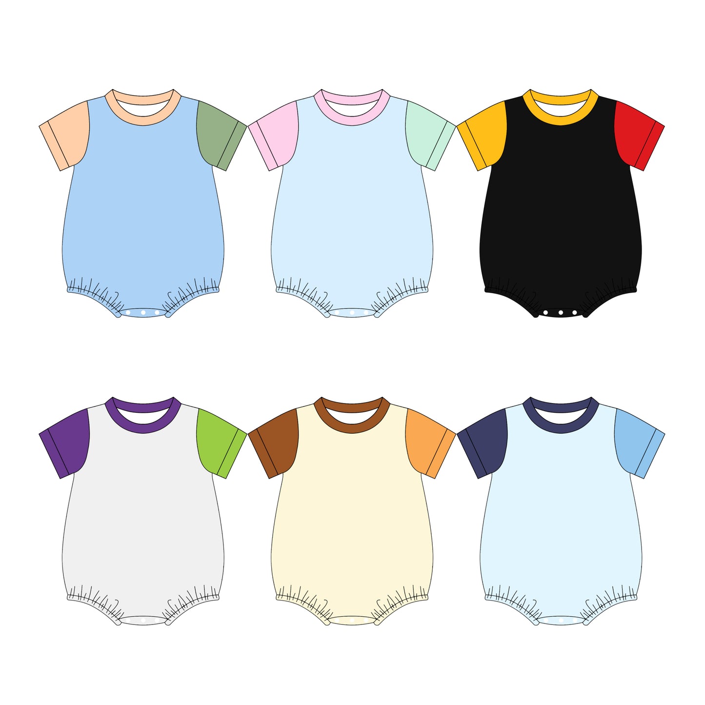 5.9 Pre Order No moq Baby Boys Daily Wear Short Sleeve Summer Rompers