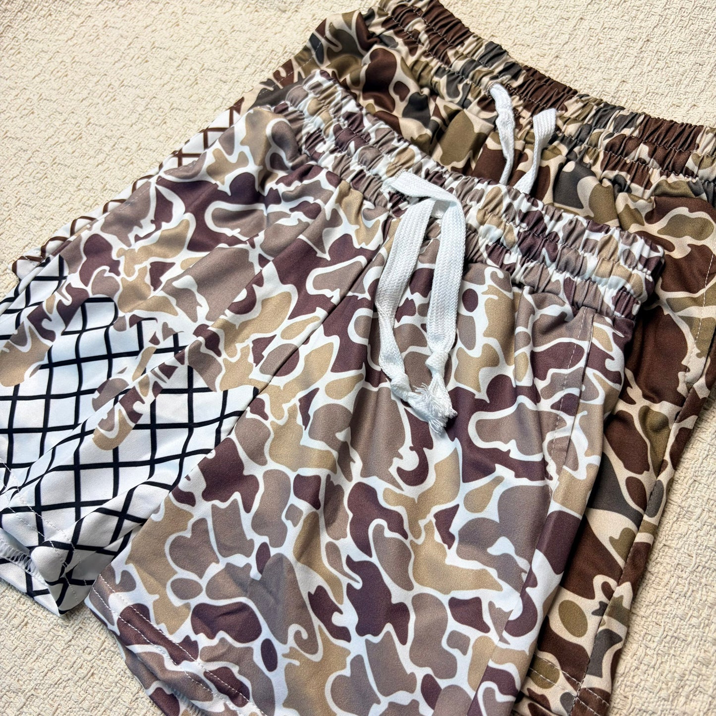 5.5 RST Sibling Baby Boys Camo Drip Pockets Southern Hunting Shorts Bottom