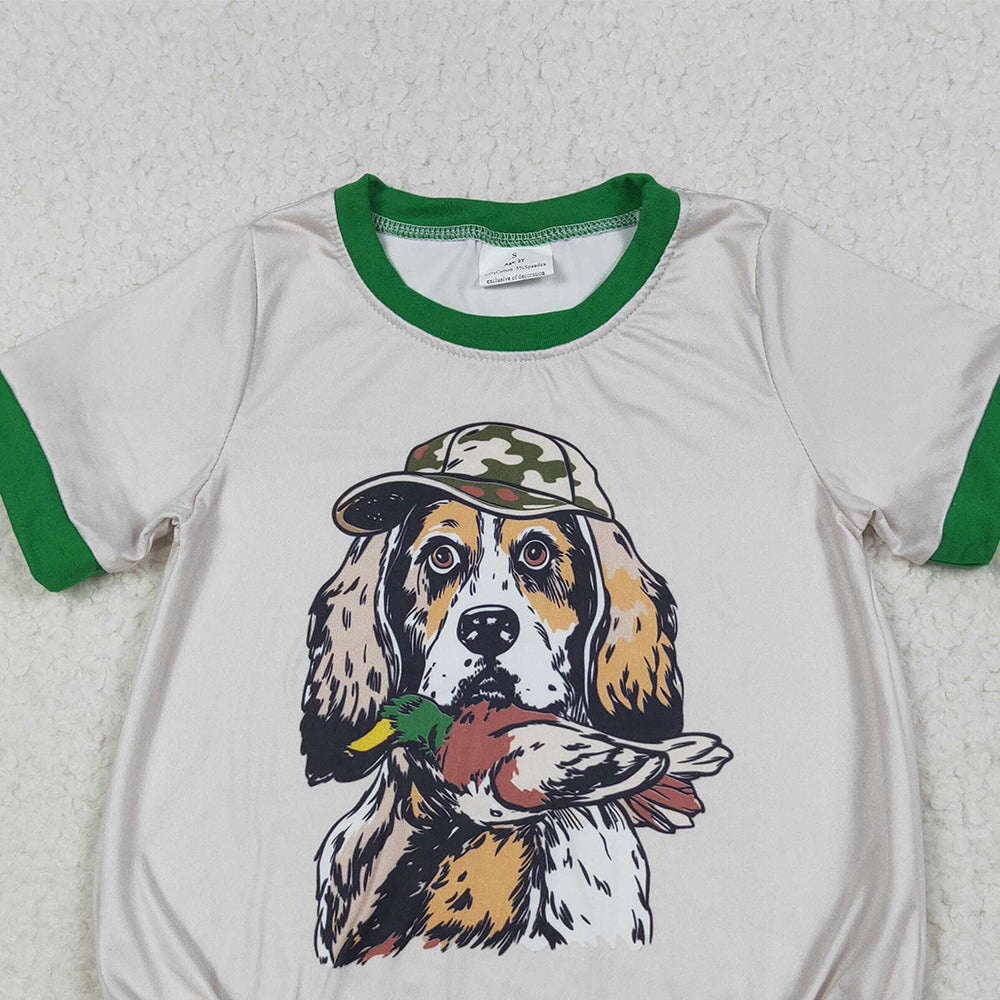 SR3091 RTS NO MOQ Baby Boys Summer Rompers Baby Boys Short Sleeves Dog Duck Rompers