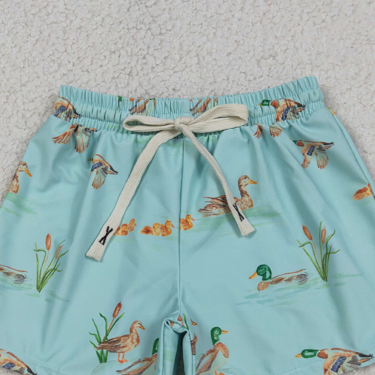 S0266 RTS NO MOQ （In stock ）Duck kids boys summer swim trunks