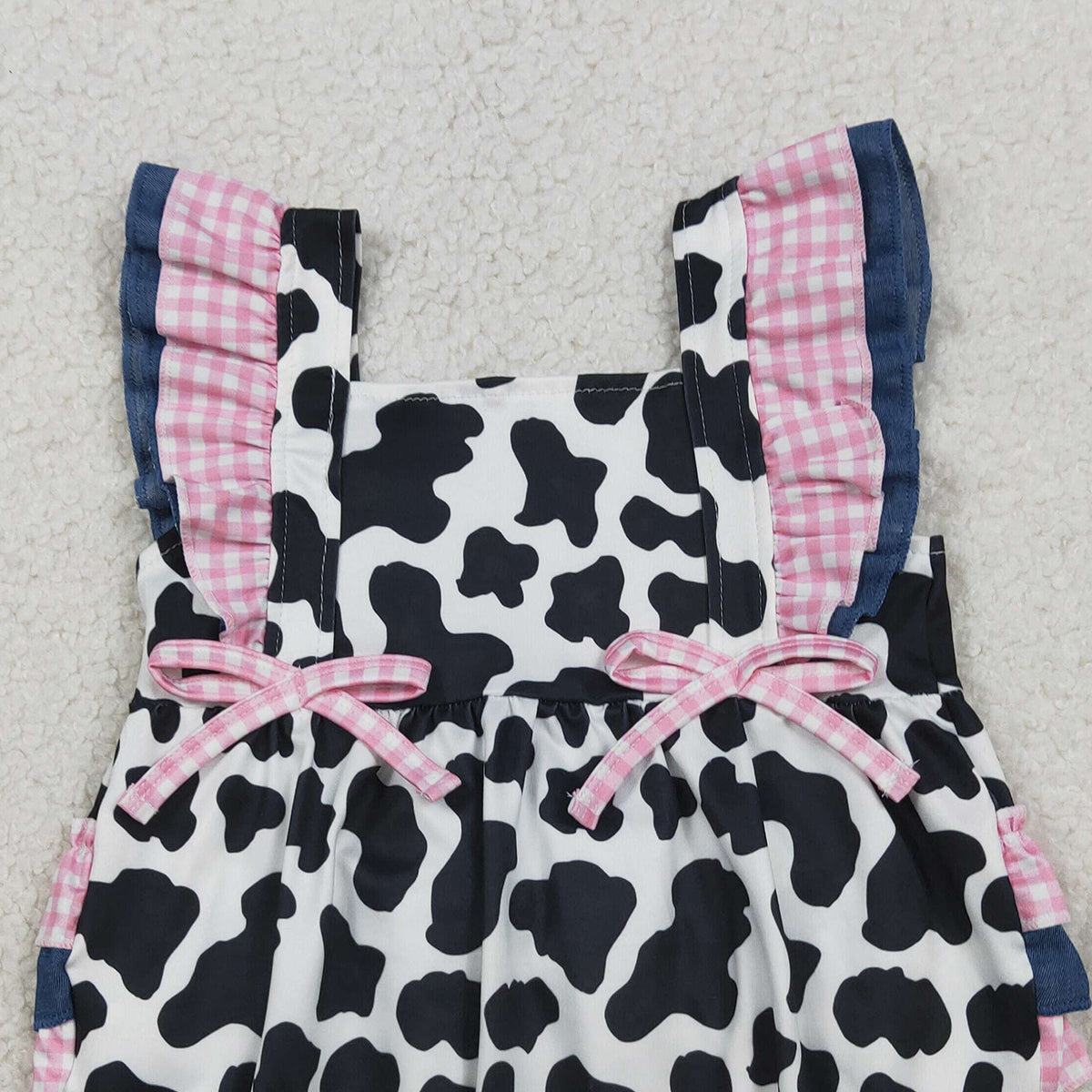 3.31 RTS NO MOQ （In stock）SR3898 Flutter sleeves ruffle baby girls summer romper