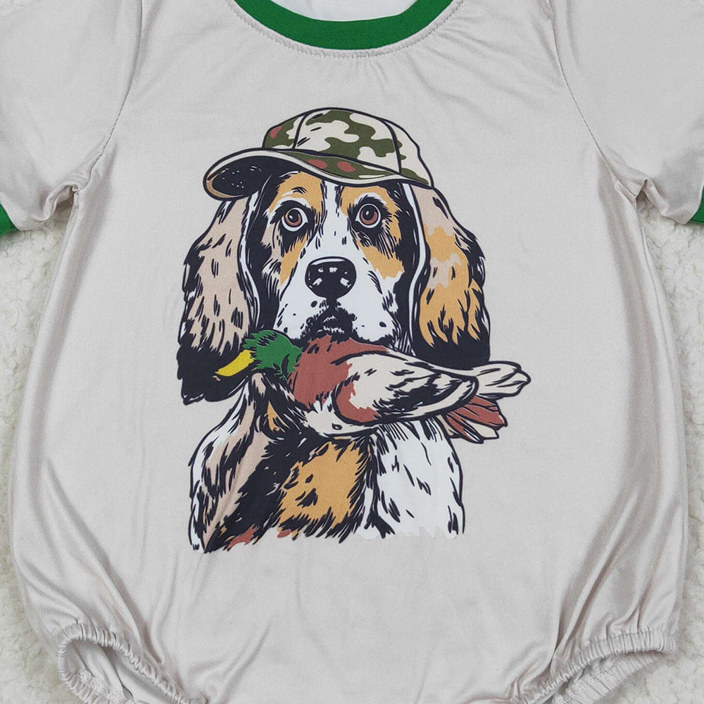 SR3091 RTS NO MOQ Baby Boys Summer Rompers Baby Boys Short Sleeves Dog Duck Rompers