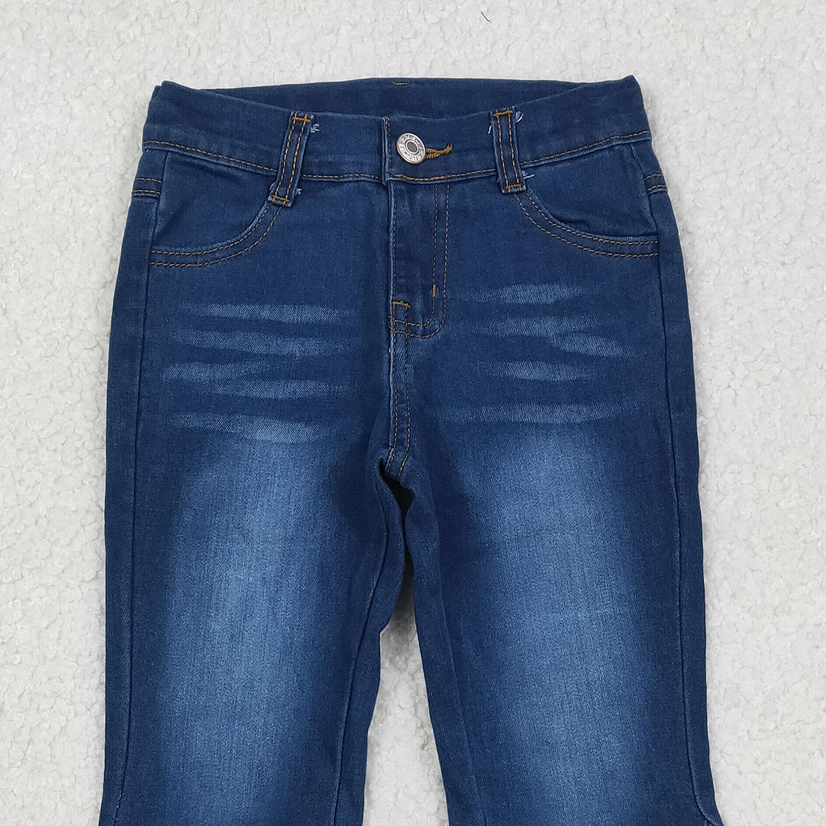 12.16 RTS NO MOQ （In stock）P0303 Baby Girls Western Aztec Print Bell Bottom Denim Pants