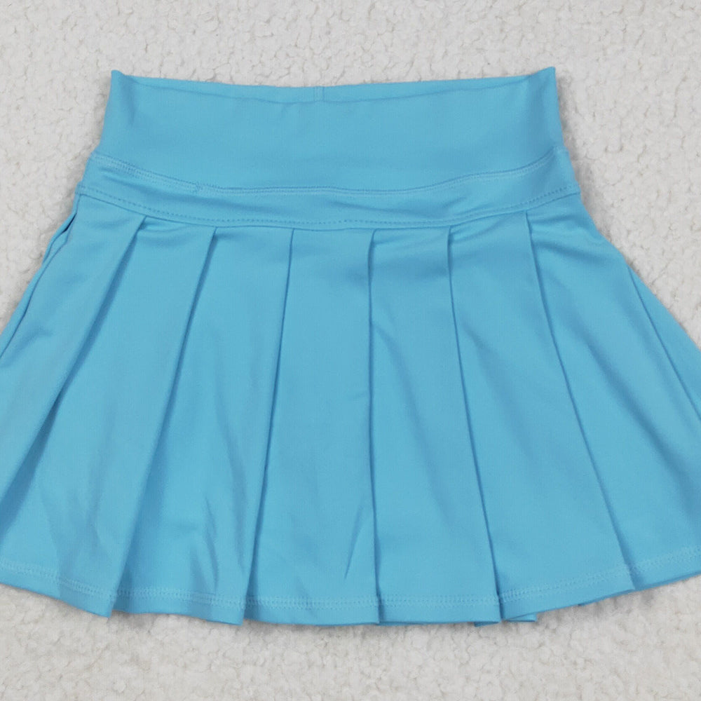 7.23  GLK0082 RTS NO MOQ Baby Girls Summer Yoga Skirt Baby Girls Blue Yoga Active Wear Skirt