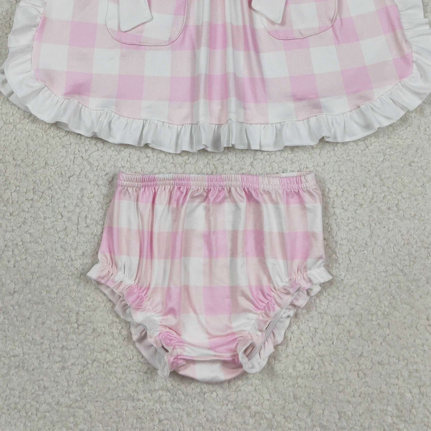 GBO0495 RTS NO MOQ （In stock）Flutter sleeves mama's girl embroidery plaid girls outfits