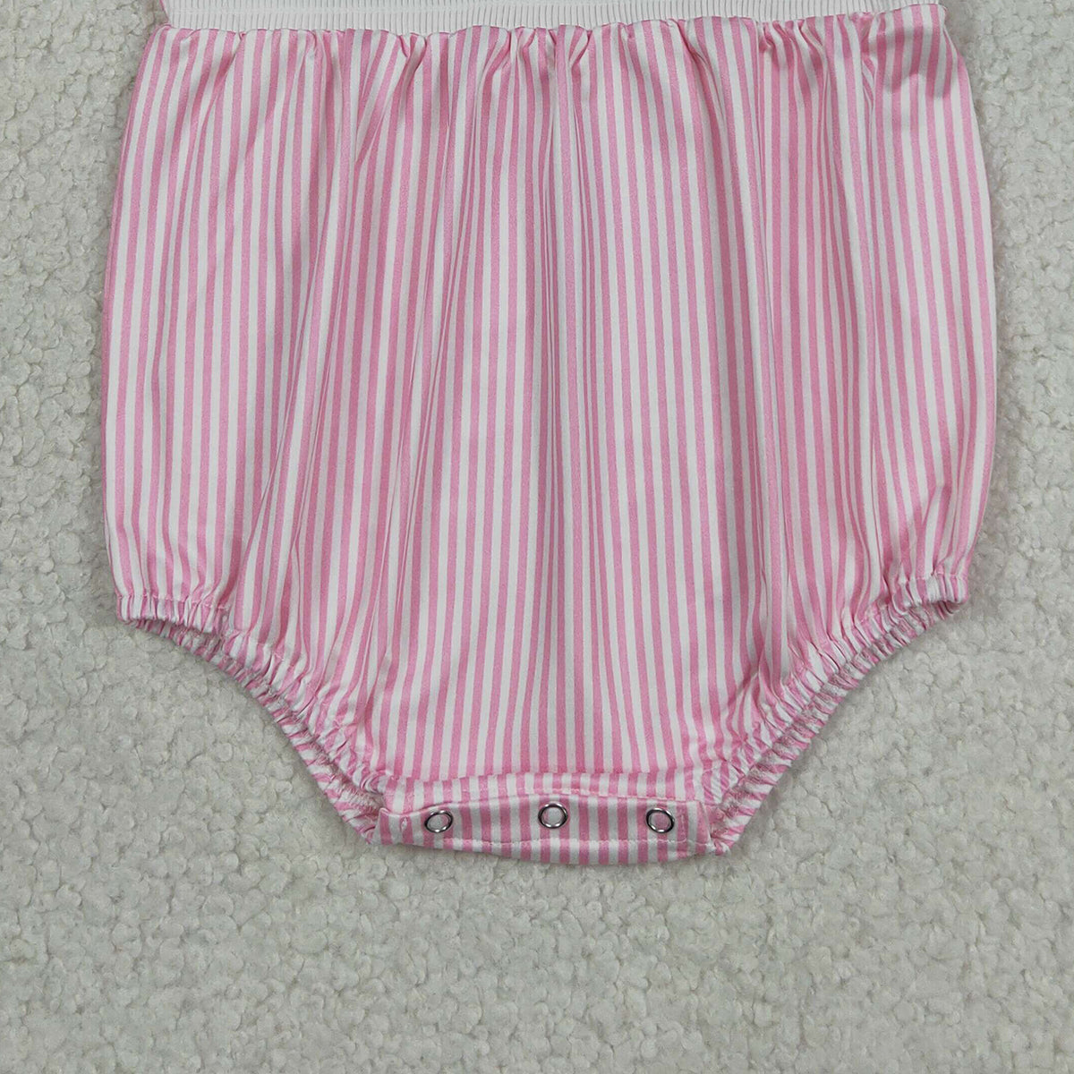 SR3593 RTS NO MOQ （In stock）Flutter sleeves LIL SISTER smocked stripe baby romper