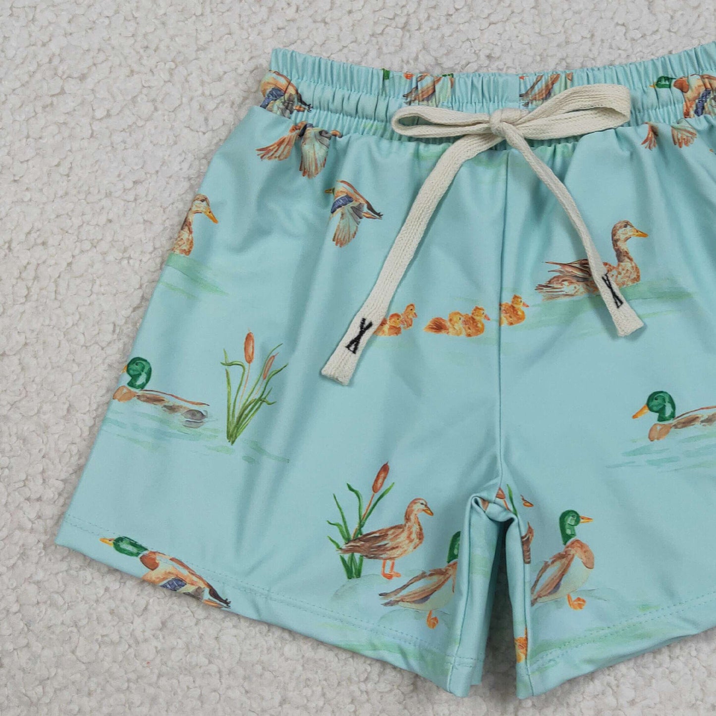 S0266 RTS NO MOQ （In stock ）Duck kids boys summer swim trunks