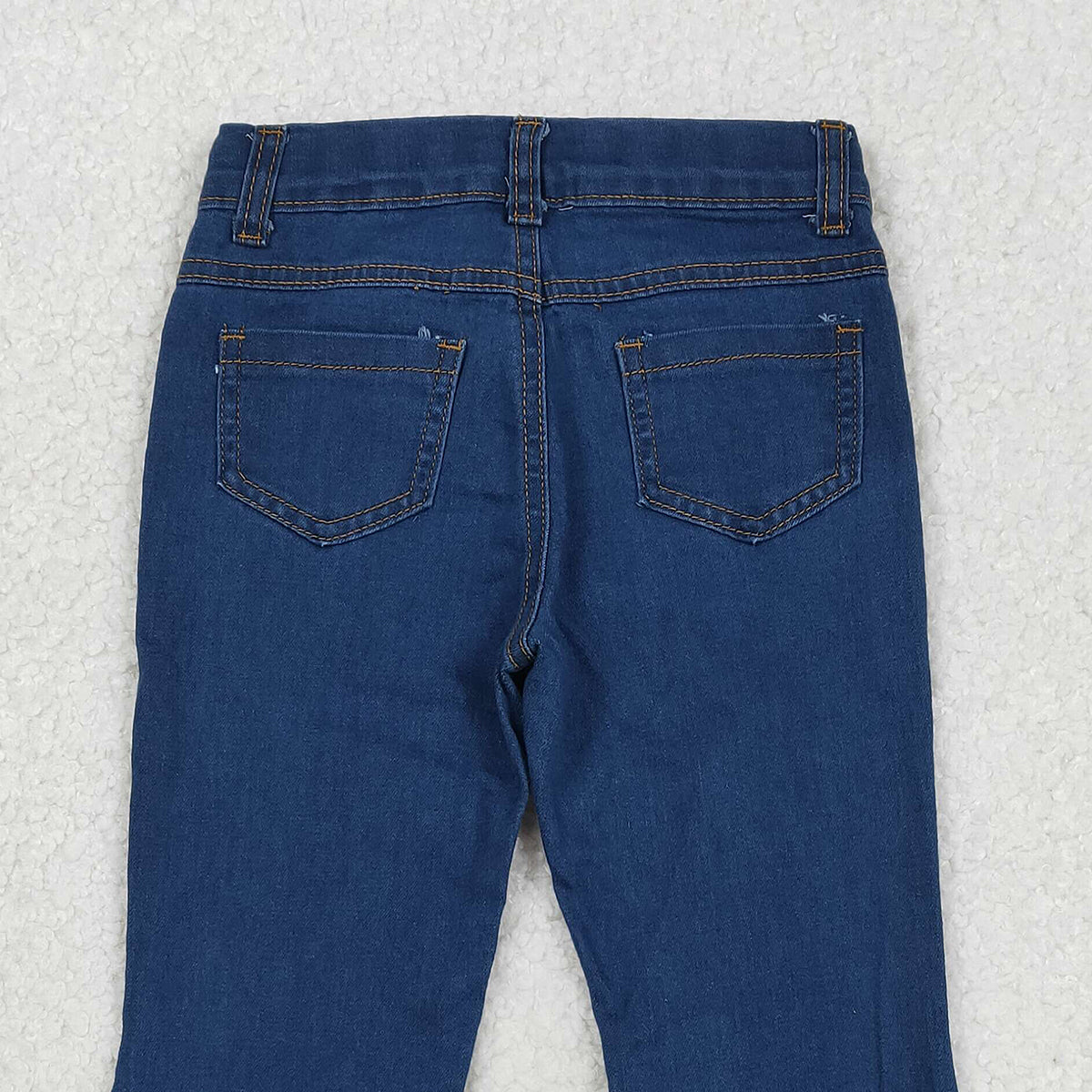 12.16 RTS NO MOQ （In stock）P0303 Baby Girls Western Aztec Print Bell Bottom Denim Pants