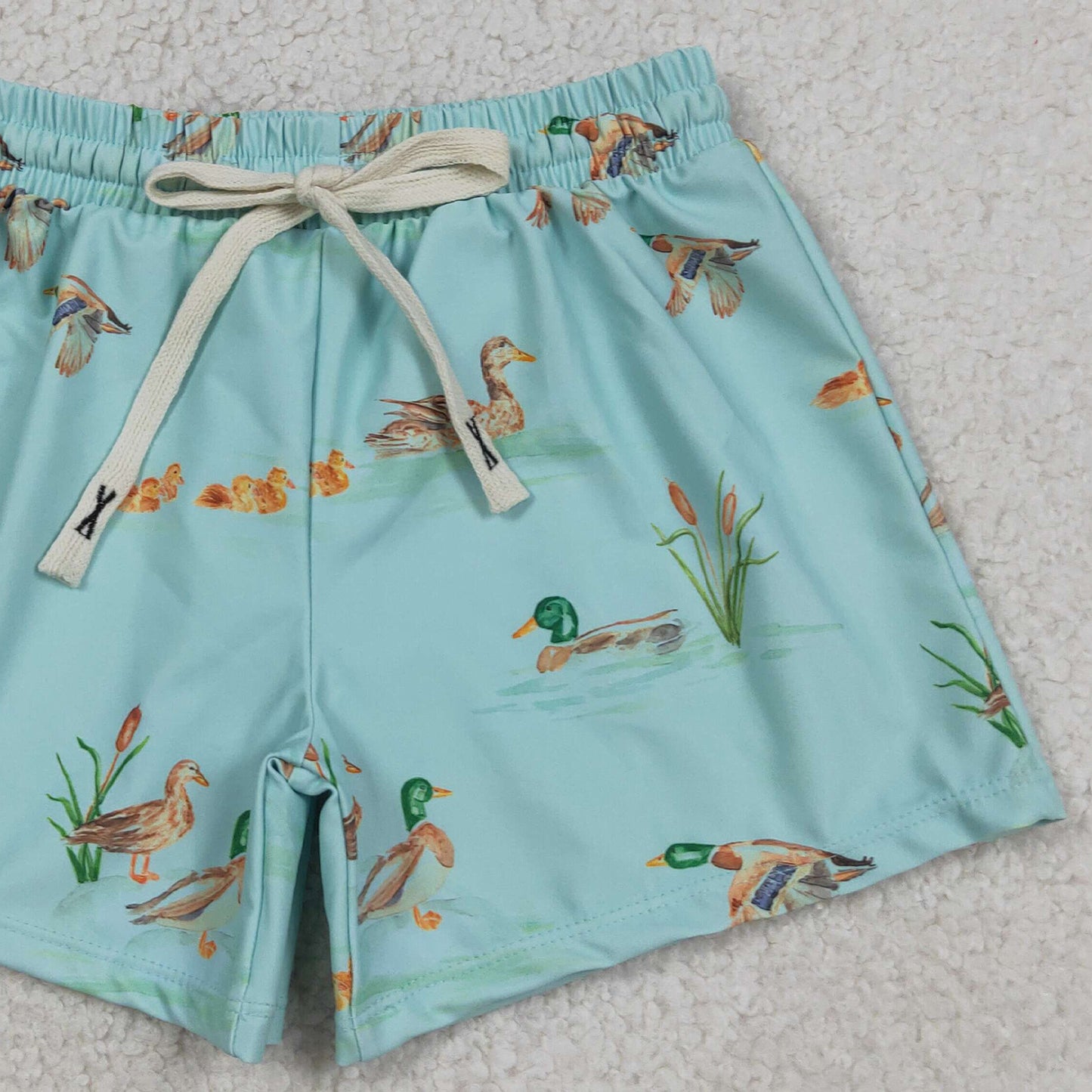 S0266 RTS NO MOQ （In stock ）Duck kids boys summer swim trunks