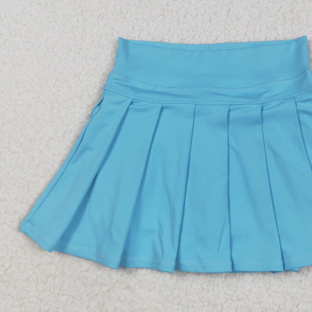7.23  GLK0082 RTS NO MOQ Baby Girls Summer Yoga Skirt Baby Girls Blue Yoga Active Wear Skirt