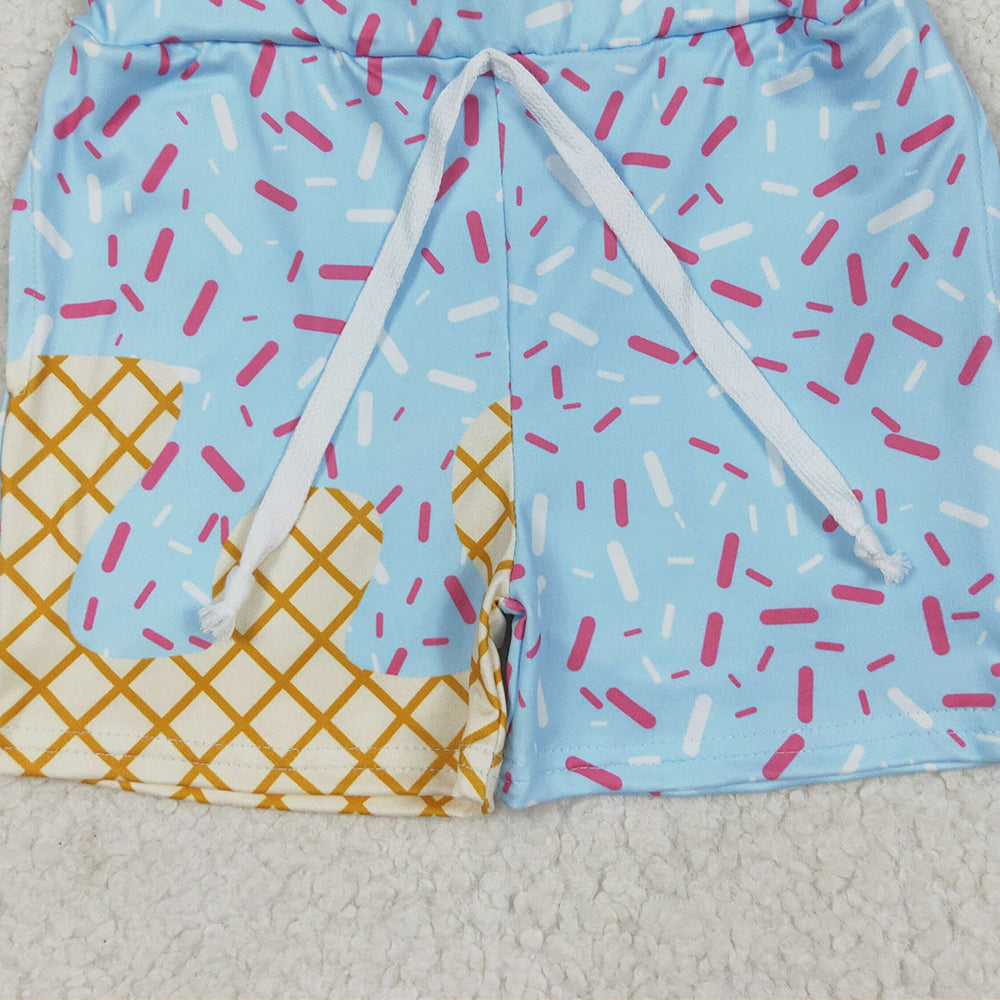 8.16 USA Shop (in stock) SS0609  Baby Boys Summer Shorts Baby Boys Ice Cream Drip Team Shorts Bottom