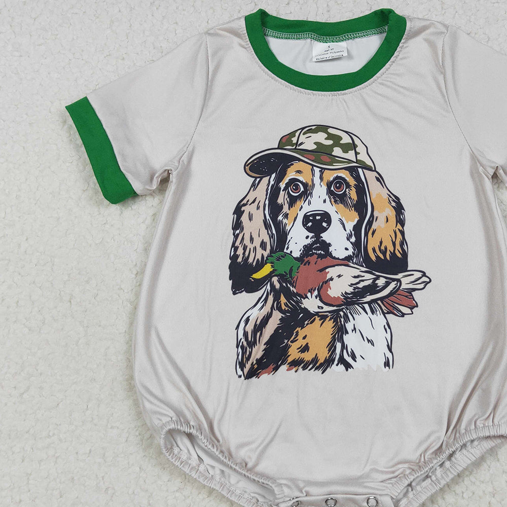 SR3091 RTS NO MOQ Baby Boys Summer Rompers Baby Boys Short Sleeves Dog Duck Rompers