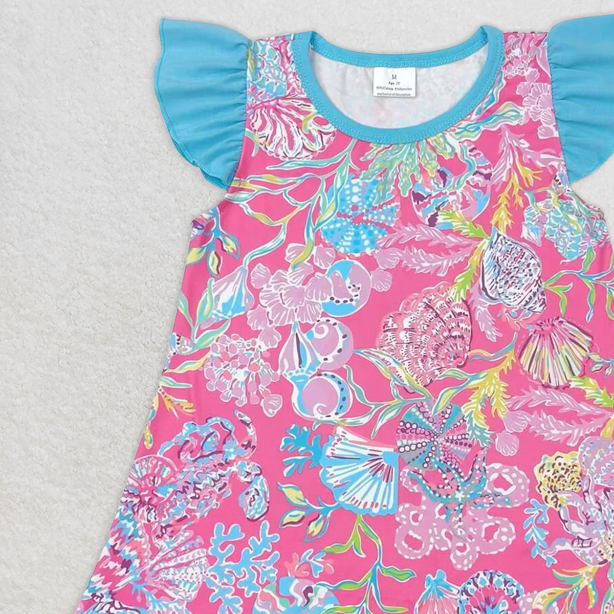 GT0564  RTS NO MOQ Baby Girls Summer Tops Baby Girls Colorful Sell Pearl Tunic Top
