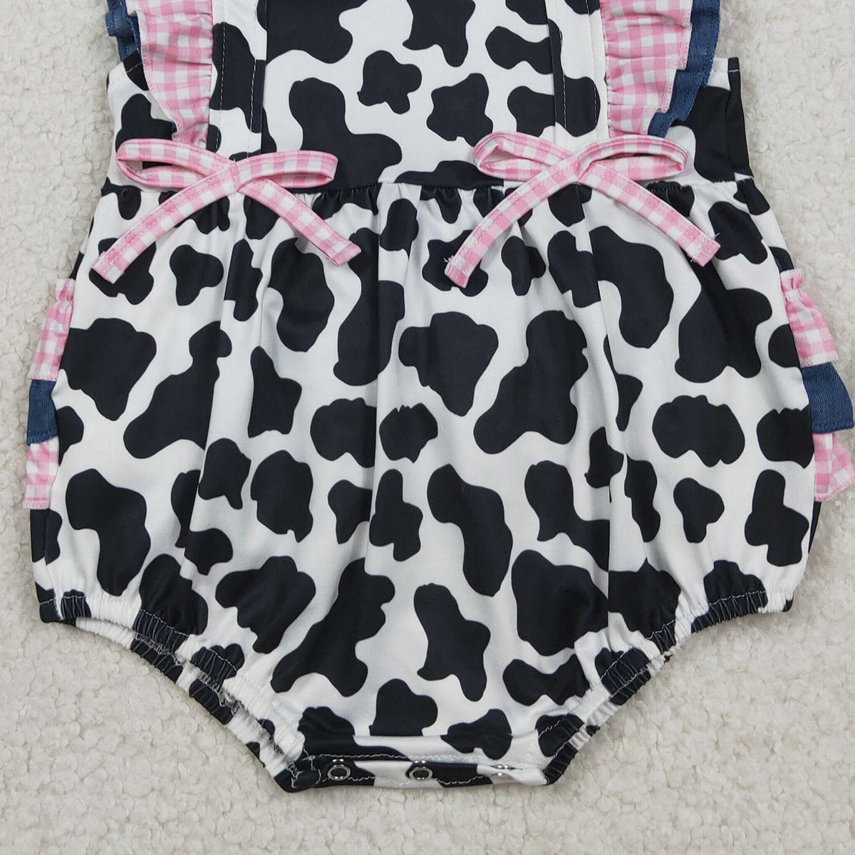 3.31 RTS NO MOQ （In stock）SR3898 Flutter sleeves ruffle baby girls summer romper