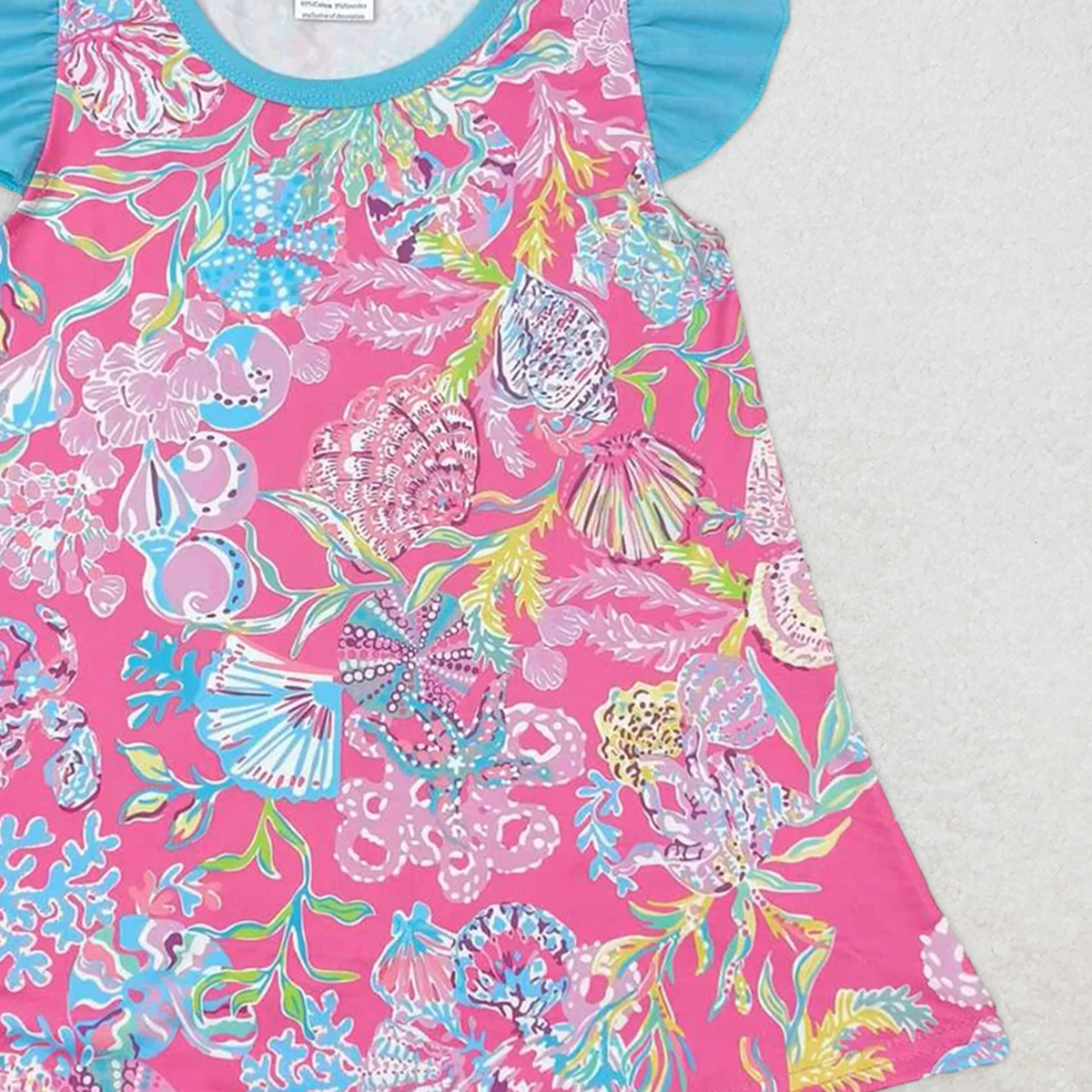 GT0564  RTS NO MOQ Baby Girls Summer Tops Baby Girls Colorful Sell Pearl Tunic Top