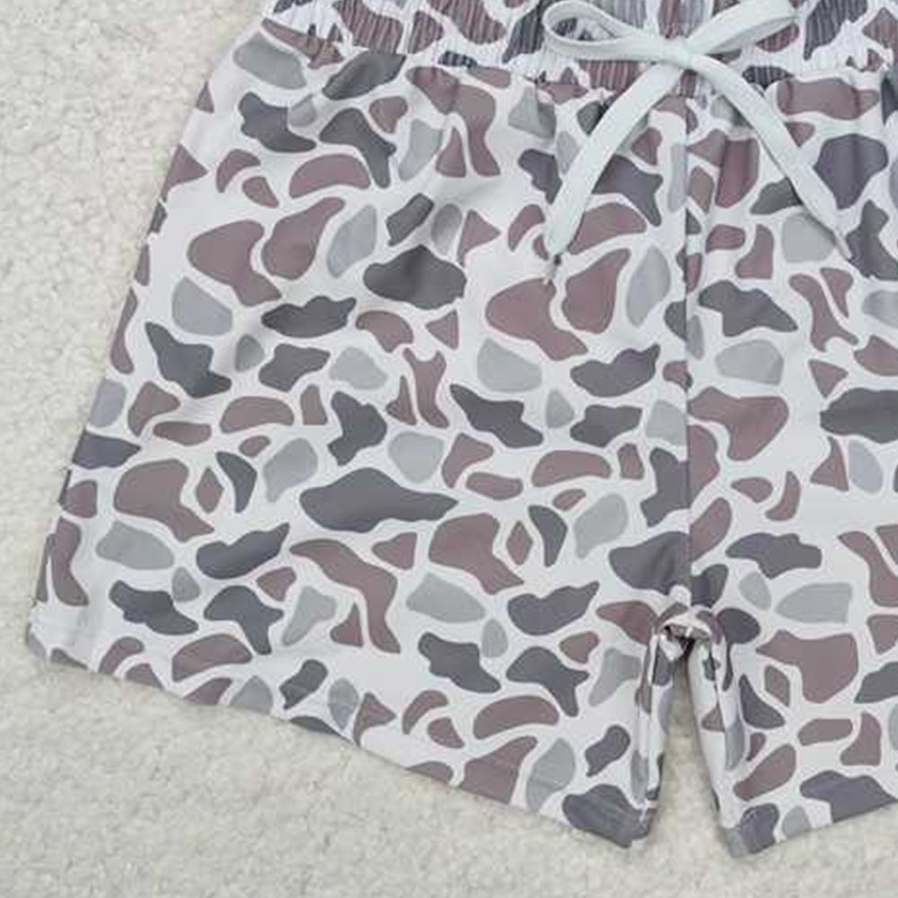 6.07  S0458 New Rts No Moq 8-9 Days By Air Arrived it Grey camo kids boys summer swim trunks