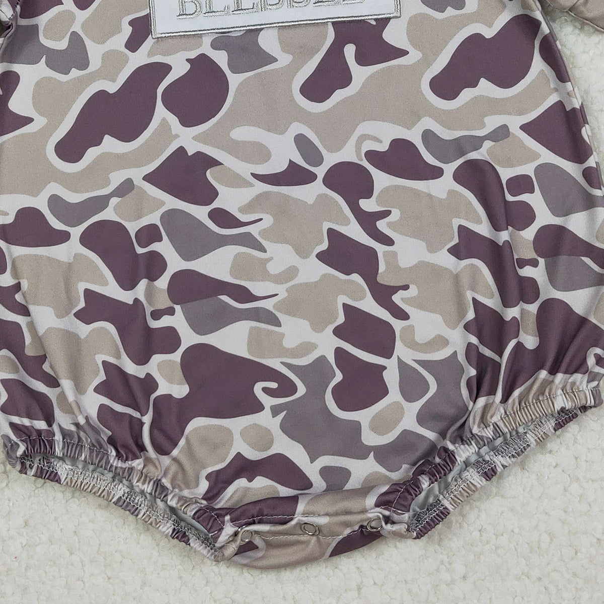 12.5 RTS NO MOQ （In stock）SR3263 Baby Boys Rompers Embroidery Blessed Baby Boys Southern Grey Camo Rompers