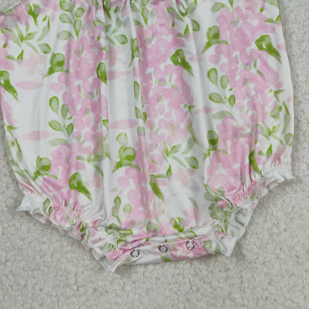3.17 RTS NO MOQ （In stock）SR3805 Children's Fashion Romper Baby Girls Smocked Checked Colorful Flowers Ruffle Rompers