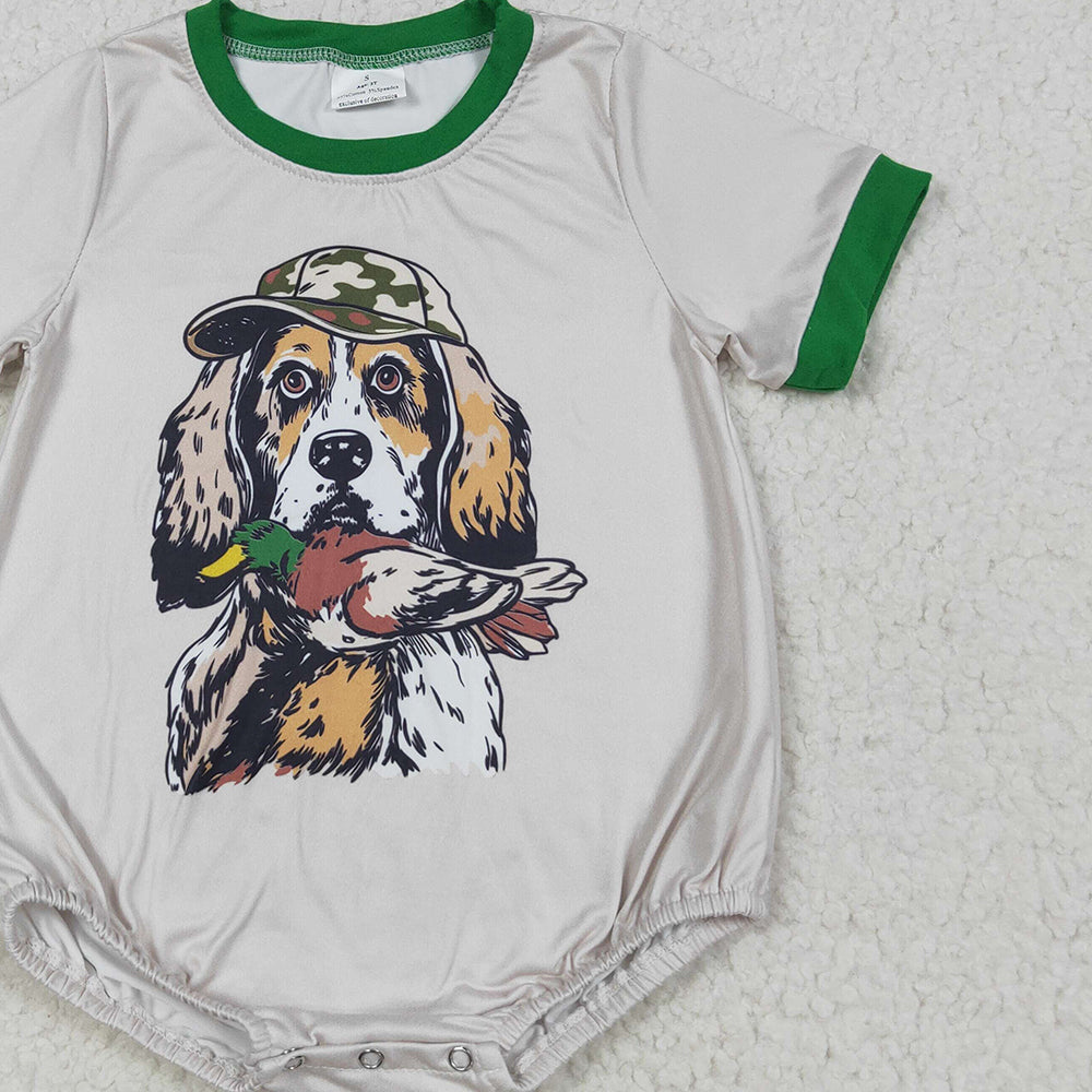 SR3091 RTS NO MOQ Baby Boys Summer Rompers Baby Boys Short Sleeves Dog Duck Rompers